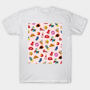 Sticker Colorful of retro pattern T-Shirt